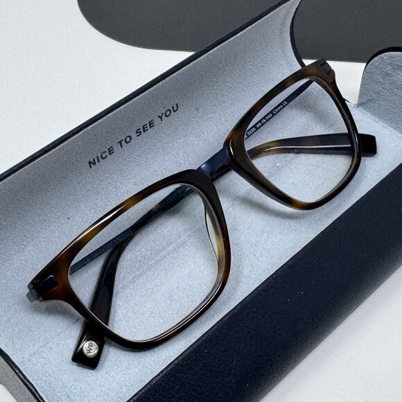 Warby Parker Brooks 3225  rare Tortoise Navy Blue Eyeglasses Frames 49 []19 140 main image 6